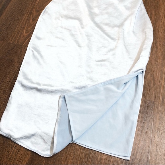 Superdown Billie Drape Midi Dress In Dusty Blue - Picture 4 of 6